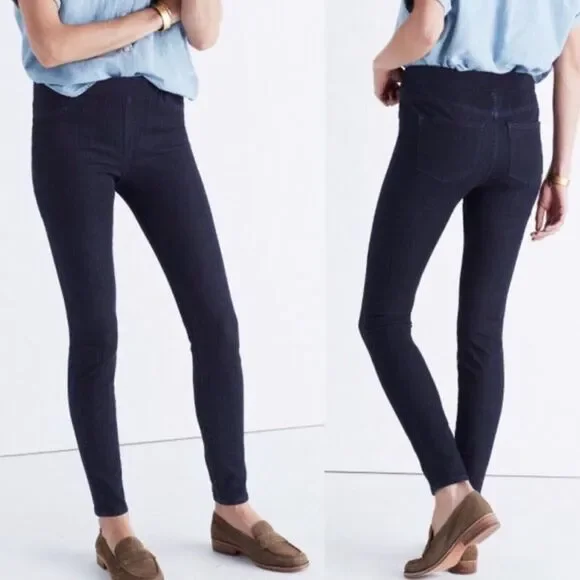 Madewell Size 25 The Anywhere Jean Pull On Faded Dark Blue Wash F5878 - Picture 2 of 9